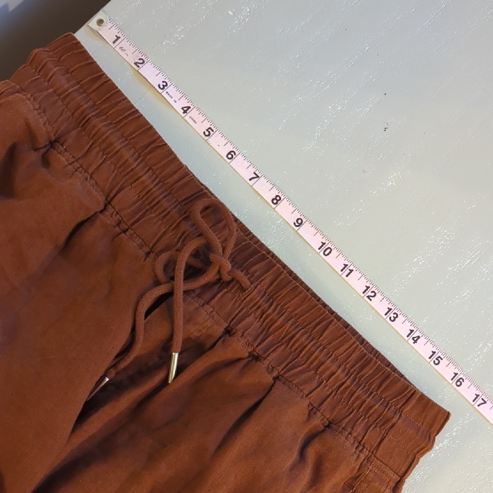 Quince Wide-Leg Drawstring Pants in Rich Brown - Picture 5 of 8